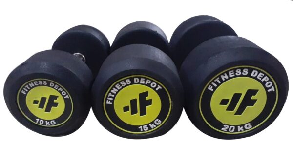 Fitness Depot Certified Dumbbells (Rubber Coated)